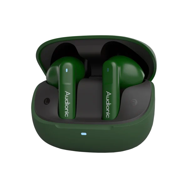 Audionic Airbud 730 Charging Case Overview Audionic Airbud 730 ENC wireless earbuds in charging case