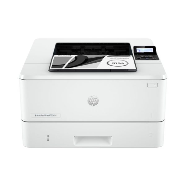 HP LaserJet Pro M4003DN rear view showing Gigabit Ethernet and USB ports