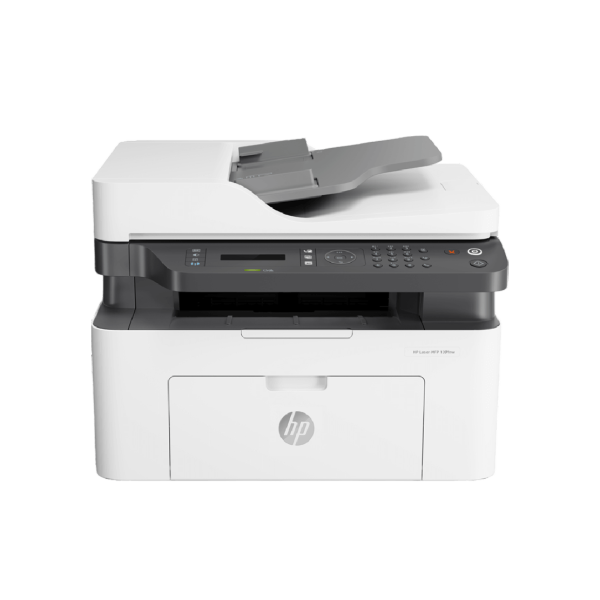 P Laser MFP 139fnw Front Profile HP Laser MFP 139fnw wireless printer showing control panel and tray