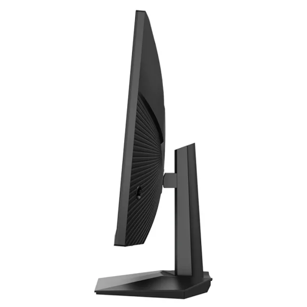 Ergonomic side tilt design of KOORUI G2511P gaming monitor mounted on desk