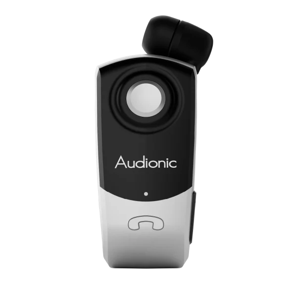 Audionic Business KLIP-ON 7 Retractable Earpiece Overview Audionic Business KLIP-ON 7 retractable wireless earphone with collar clip