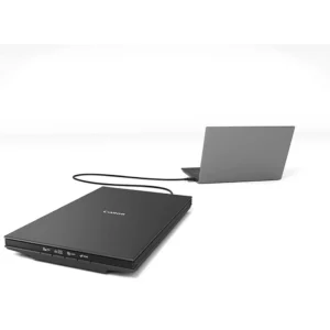Canon CanoScan LiDE 300 Z-Lid hinged top cover accommodating a thick book