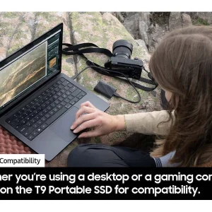 Samsung T9 2TB Portable SSD in black