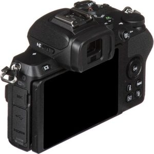 Rear side of the Nikon Z50 camera displaying the 3.2-inch tilting touchscreen LCD screen.