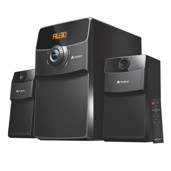 Audionic Vision 35 Speaker System Overview Audionic Vision 35 2.1 channel speaker system with 5.25-inch subwoofer and two satellite speakers