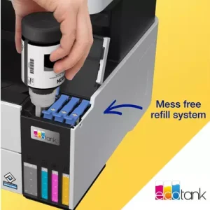 Spill-free key-lock ink refilling system of Epson EcoTank L6460