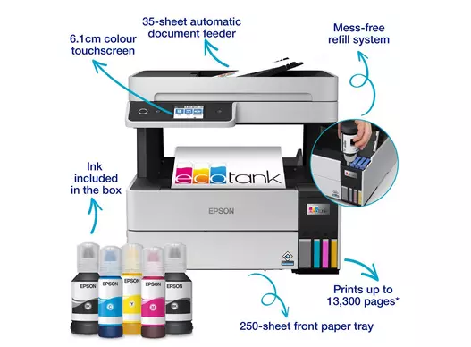Epson EcoTank L6460 A4 Wi-Fi Ink Tank Printer front view