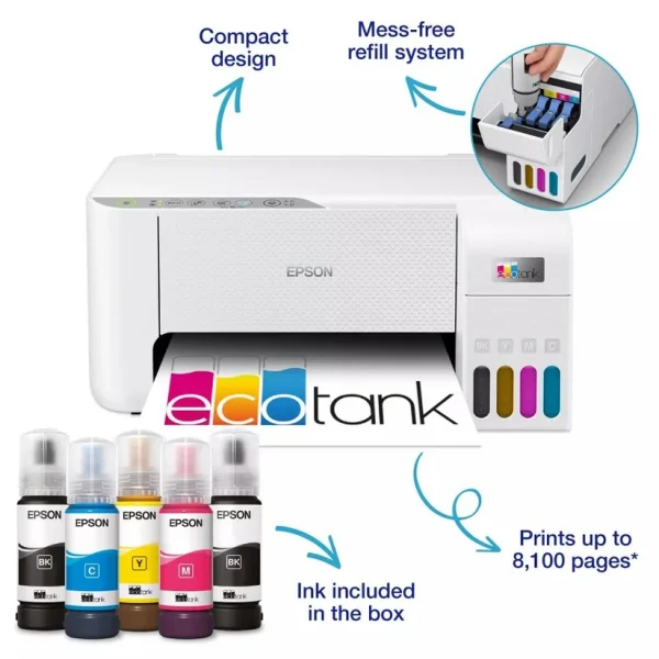 Key-lock spill-free ink tank refilling on Epson EcoTank L3276