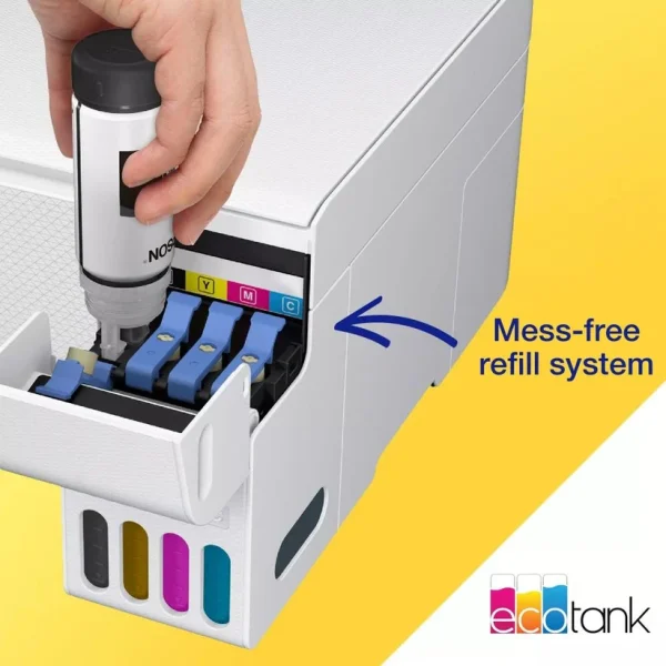 Key-lock spill-free ink tank refilling on Epson EcoTank L3276