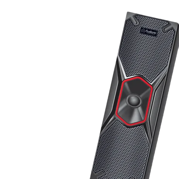 Front digital LED display screen and volume control on Audionic Pace 8 subwoofer