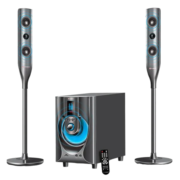 Audionic Reborn RB-95 Connectivity Ports Connectivity options on Audionic Reborn RB-95 Multimedia Speaker showing USB, AUX, and NFC