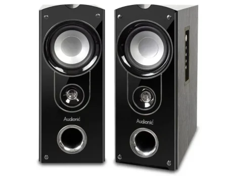 Audionic Classic 5 2.1 channel speaker system with wooden subwoofer and satellites