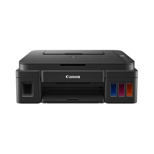 Canon PIXMA G2010 Ink Tank printer front view showing integrated transparent ink tanks