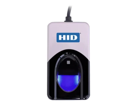 Front angle view of HID DigitalPersona URU 4500 USB optical fingerprint reader