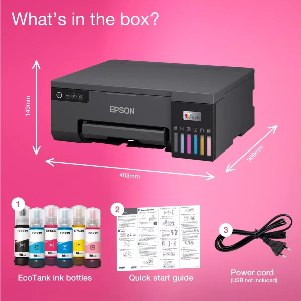 Epson EcoTank L8050 Photo Printer Front View Epson EcoTank L8050 A4 Wi-Fi Ink Tank Photo Printer front view
