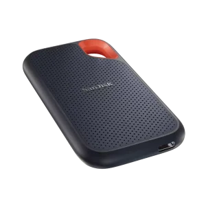 SanDisk Extreme E61 Portable SSD connected to an iPhone 15 Pro via USB-C