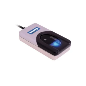 User placing finger on HID DigitalPersona URU 4500 optical fingerprint reader