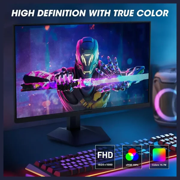 Fast-action gameplay rendering with Adaptive Sync on KOORUI GN06 180Hz screen