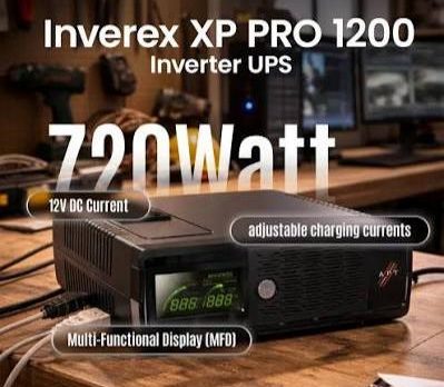 Inverex XP-PRO 1200 UPS Inverter 720W 12V front panel view