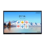 Lumevax Lite IFP-L65A 65-inch 4K UHD Interactive Flat Panel Display mounted in a modern boardroom
