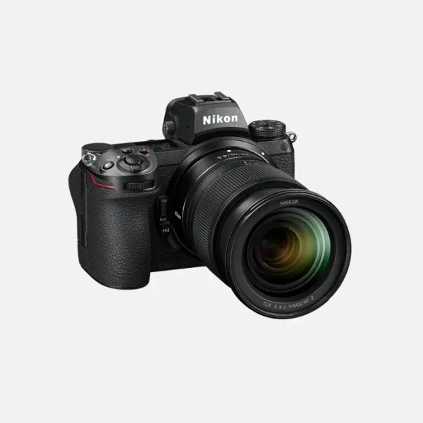 Open side door revealing dual card slots on Nikon Z 6II camera