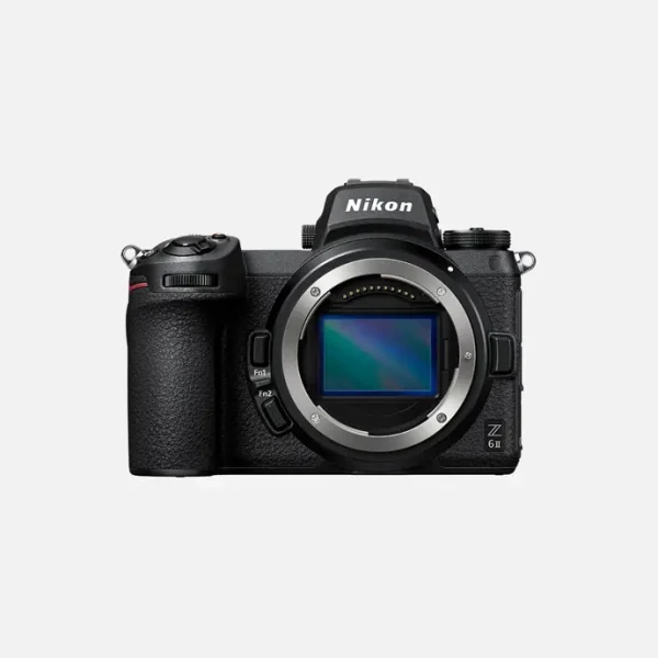Top dial controls and OLED status panel on Nikon Z 6II camera body.