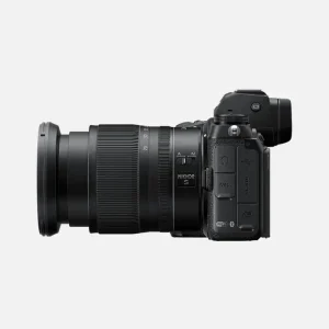 Side view displaying microphone input, headphone jack, and USB-C port on Nikon Z 6II.