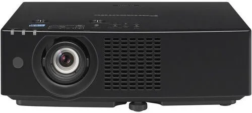Panasonic PT-VMZ61 Laser Projector projecting a high-definition presentation in a bright boardroom