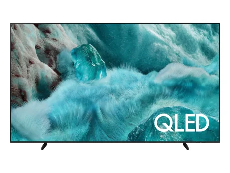 Samsung Q7F 4K Smart TV front view featuring ultra slim bezel display