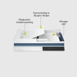 HP ScanJet Pro 2600f1 document scanner top perspective view