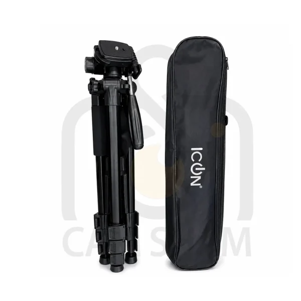 Rubber feet with retractable metal spikes on Icon 7867 tripod