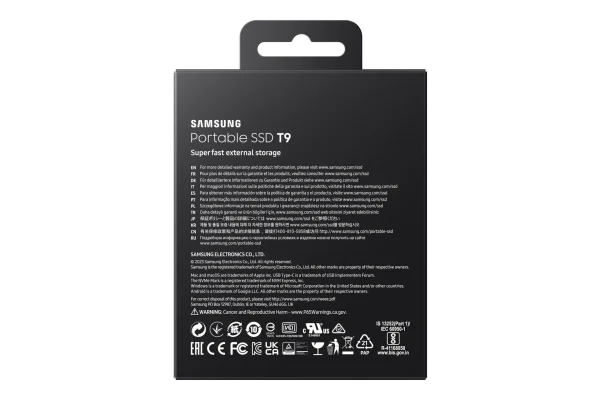 Samsung T9 Portable SSD surviving a drop test onto a hard surface