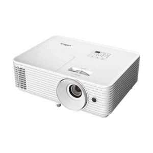 Close-up of optical lens and manual zoom ring on Vivitek DX331 projector