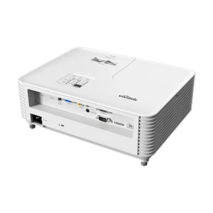 Vivitek DX331 projector mounted on office ceiling projecting onto screen
