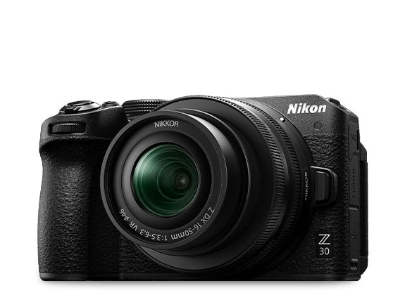 Nikon Z30 camera displaying its side-flipping vari-angle LCD screen