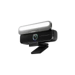 Front view of AnkerWork B600 4-in-1 Video Bar showing 2K Webcam lens and sleek casing