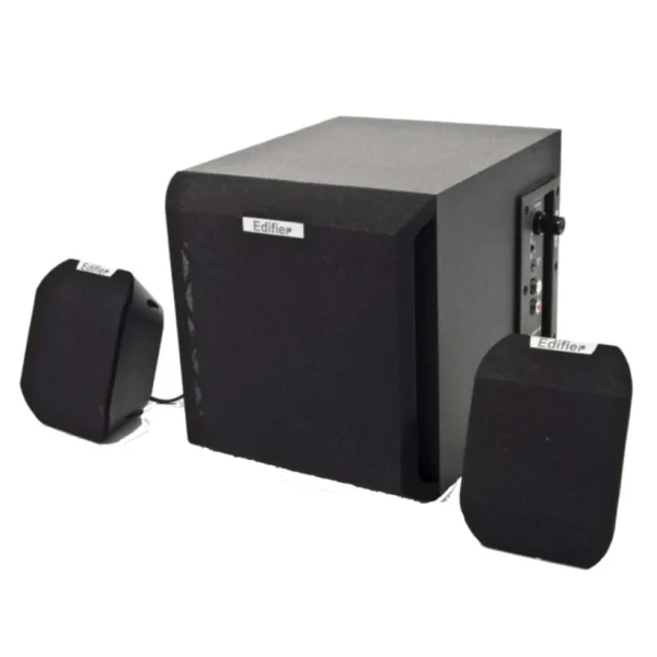 Dual satellite speakers of Edifier X100B 2.1 audio system