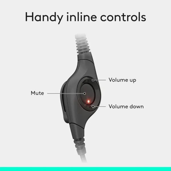 USB-A connector plug on Logitech H390 computer headset