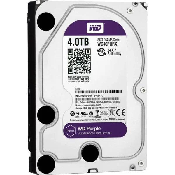 WD Purple 4TB Surveillance Hard Drive (WD40PURX / WD43PURZ) – gallery view