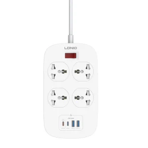 LDNIO SC4407C 45W 4-Port Power Strip (EU Plug, New Edition)