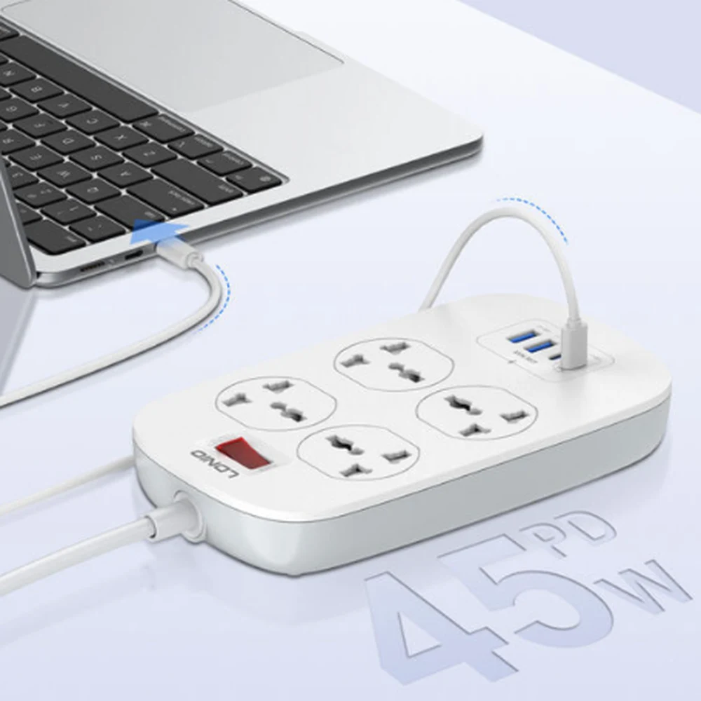 LDNIO SC4407C 45W 4-Port Power Strip (EU Plug, New Edition) - product view