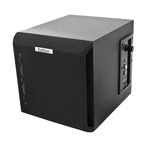 Edifier X100B 3-inch MDF wooden subwoofer driver detail