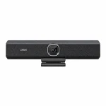 Front view of Anker PowerConf B500 Videobar Webcam showing 120-degree lens and speaker grille