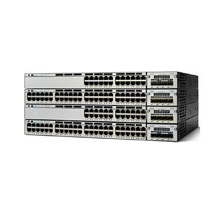 Cisco C3750X 48-Port PoE+ Switch rear panel and power options