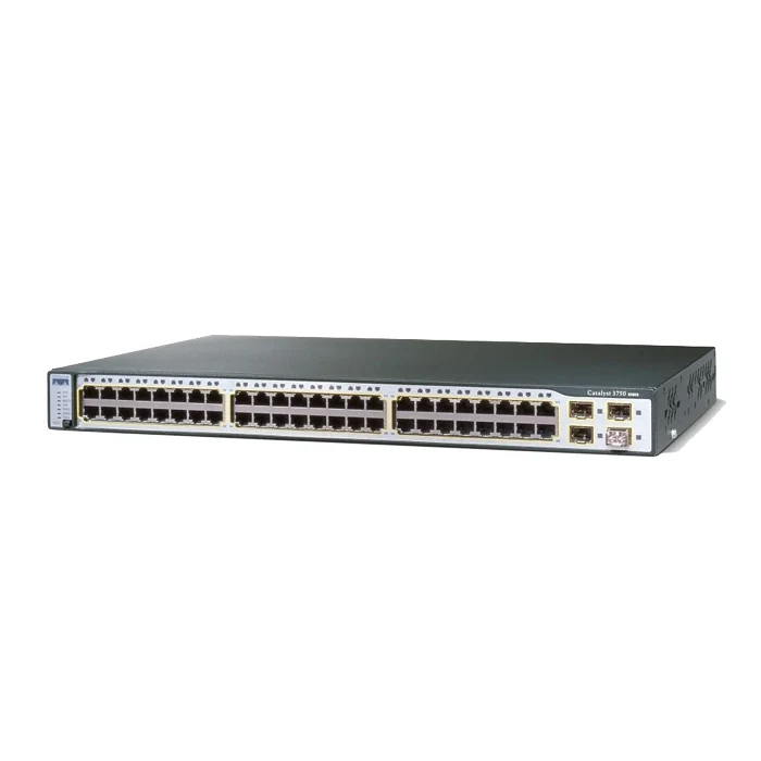Cisco Catalyst 3750G switch ports close-up