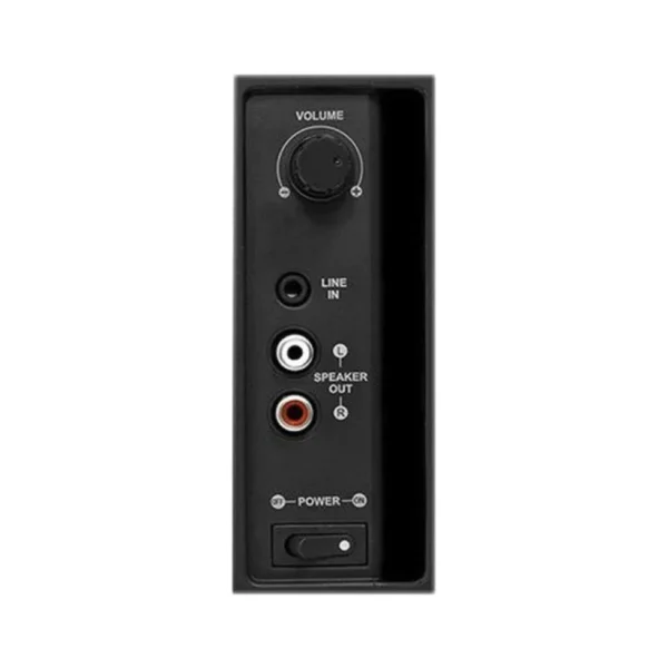 Edifier X100B speaker system integrated into a desktop gaming setup