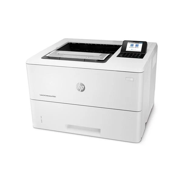 HP LaserJet Enterprise M507dn control panel and paper trays