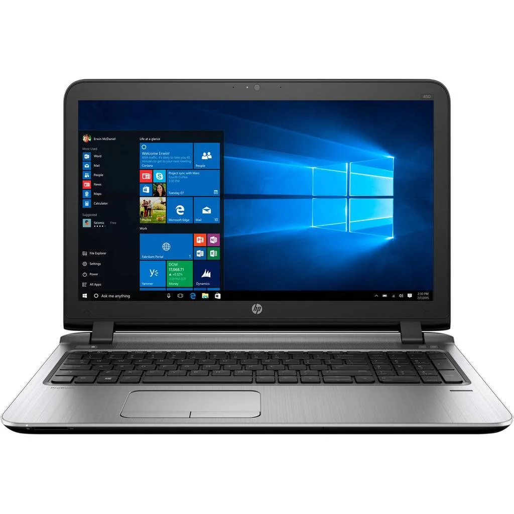 HP ProBook 450 G3 i5 business laptop front view