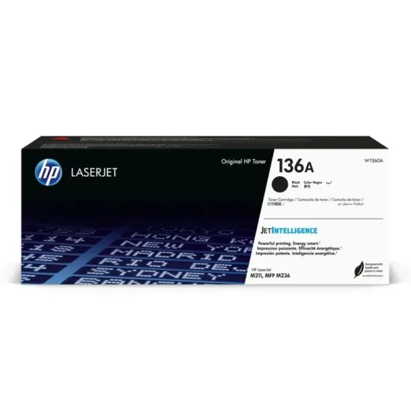 HP 136A Black Original LaserJet Toner Cartridge (W1360A) – 1150 Pages – LaserJet Toner Cartridge