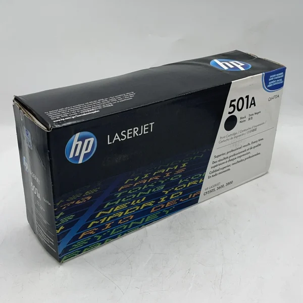 HP 501A Black Original LaserJet Toner Cartridge (Q6470A) – 6000 Pages – Black Original LaserJet Toner